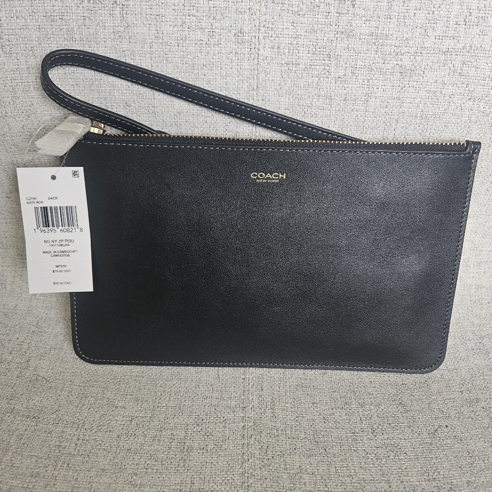 Coach New York Zip Pouch - Black